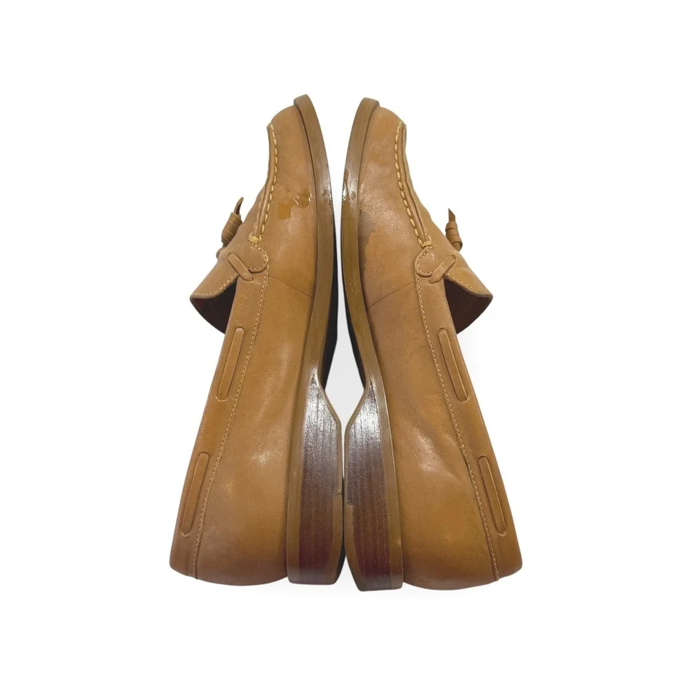 Etienne Aigner Tan Leather Tassel‎ Loafer Shoes Womens Size 6.5